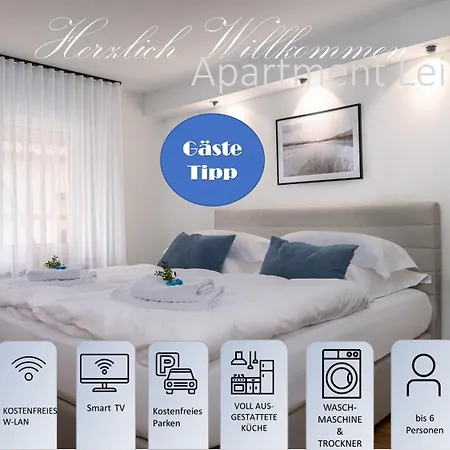 Apartmán Leinetal - Bester Schlafkomfort In Hochwertiger Hotelbettwaesche, 3 - Grosse Kueche, Duschbad & Parkplatz *